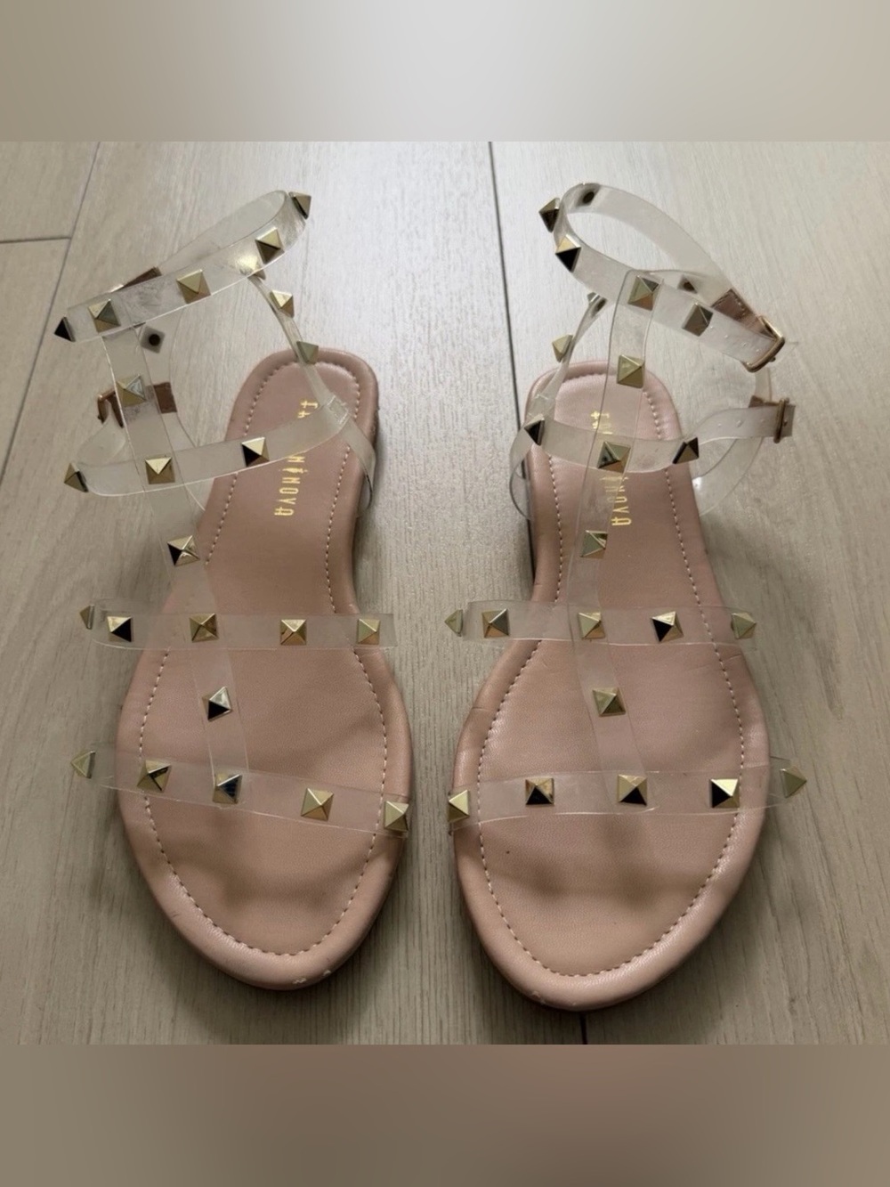 Fashion Nova Clear-Strap Flat Sandals